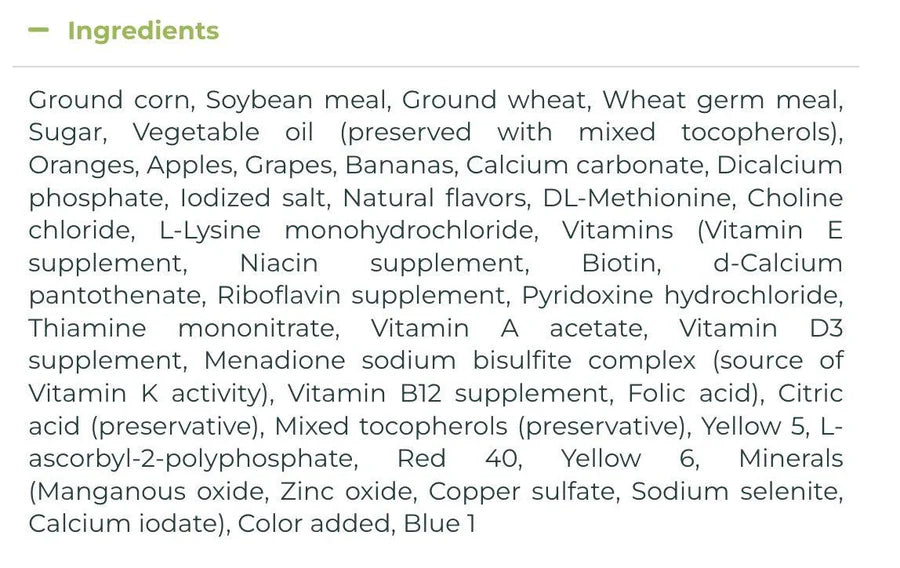 ZuPreem FruitBlend for Medium Birds