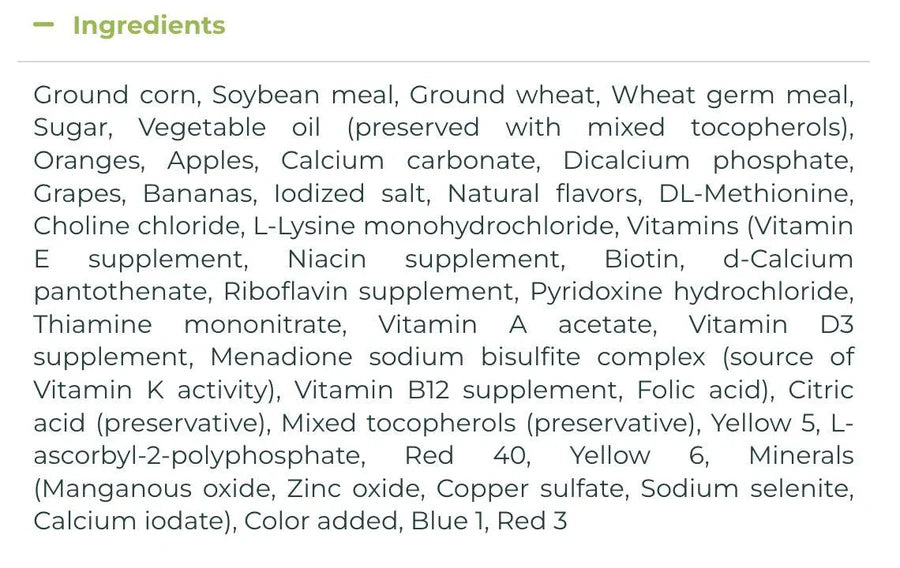 ZuPreem FruitBlend for Medium to Large Birds