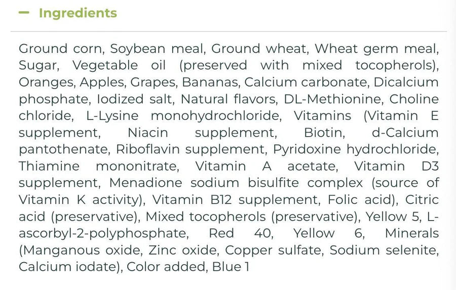 ZuPreem FruitBlend for Small Birds
