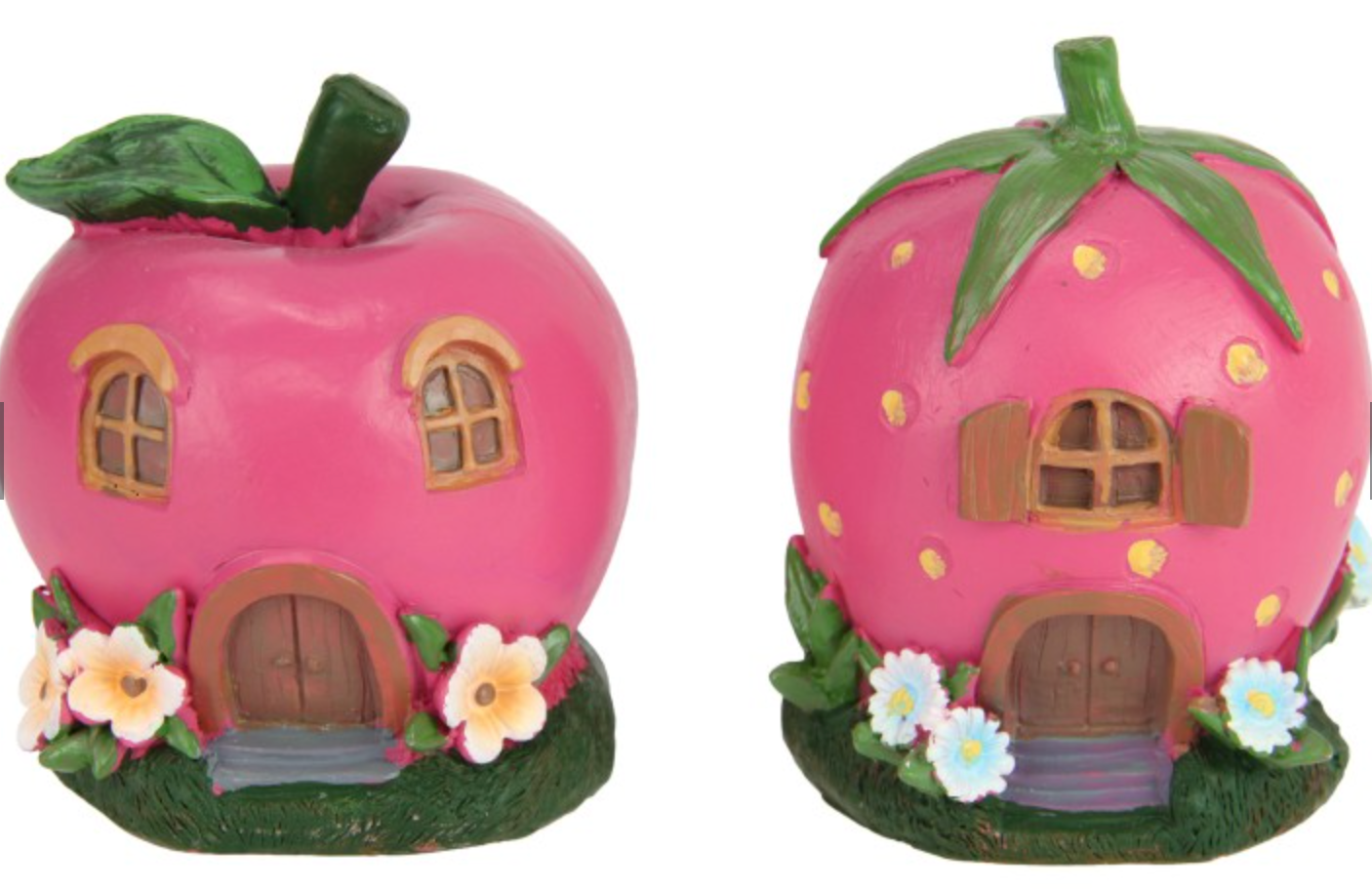 Apple & Strawberry Fairy House 10Cm Assorted