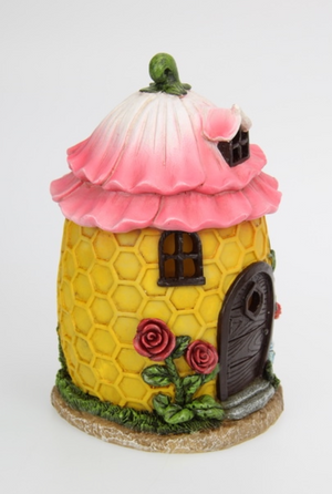 Fairy Garden Honeycomb Solar House 19cm