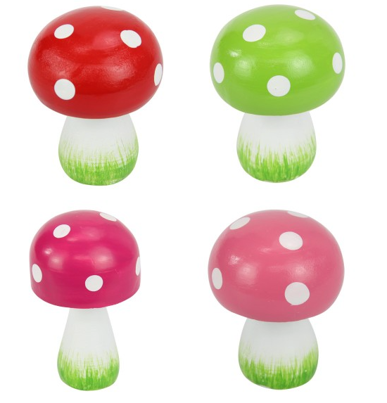 Cute Fairy Garden Mushrooms Asstd 8cm
