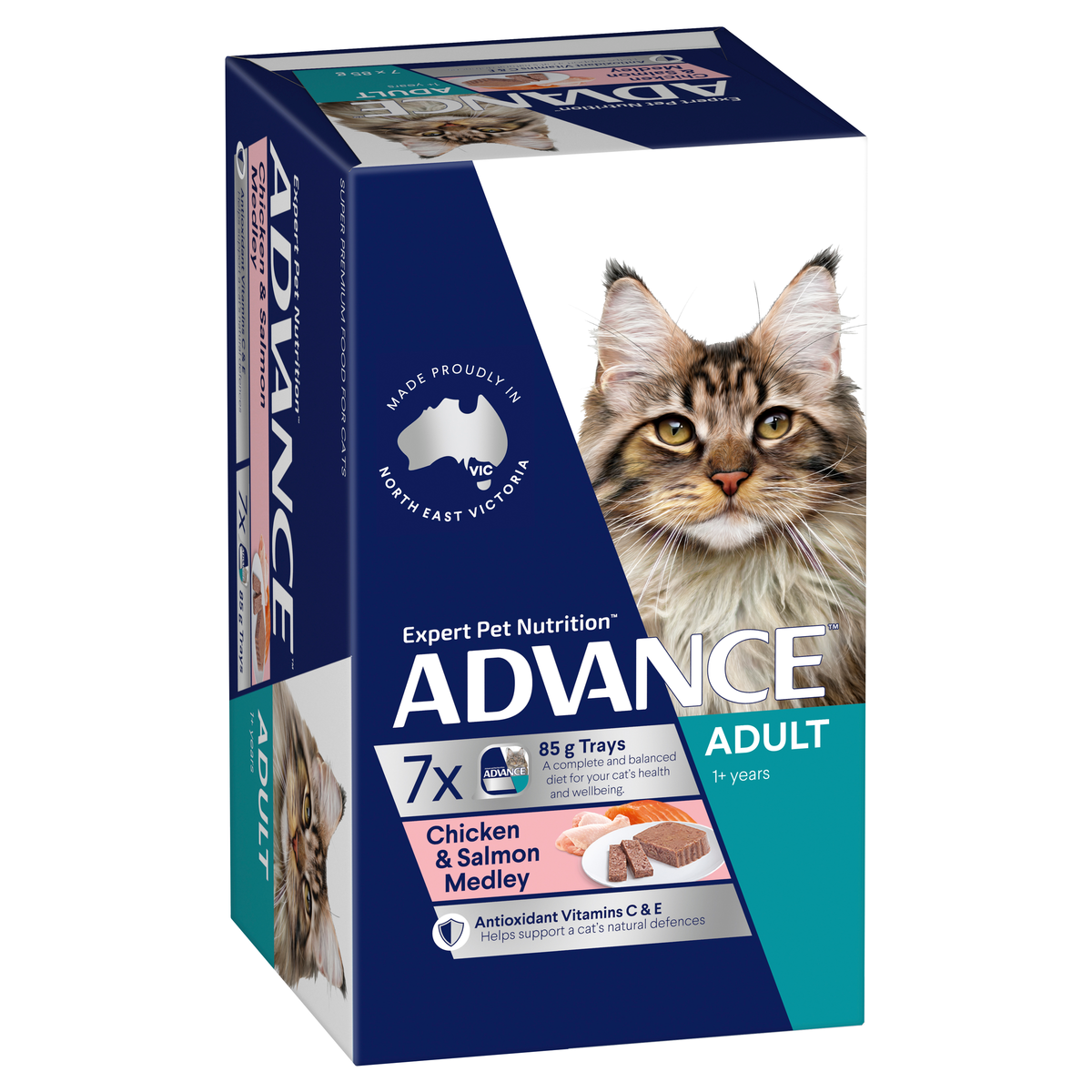 Advance Adult Chicken and Salmon Trays Wet Cat Food