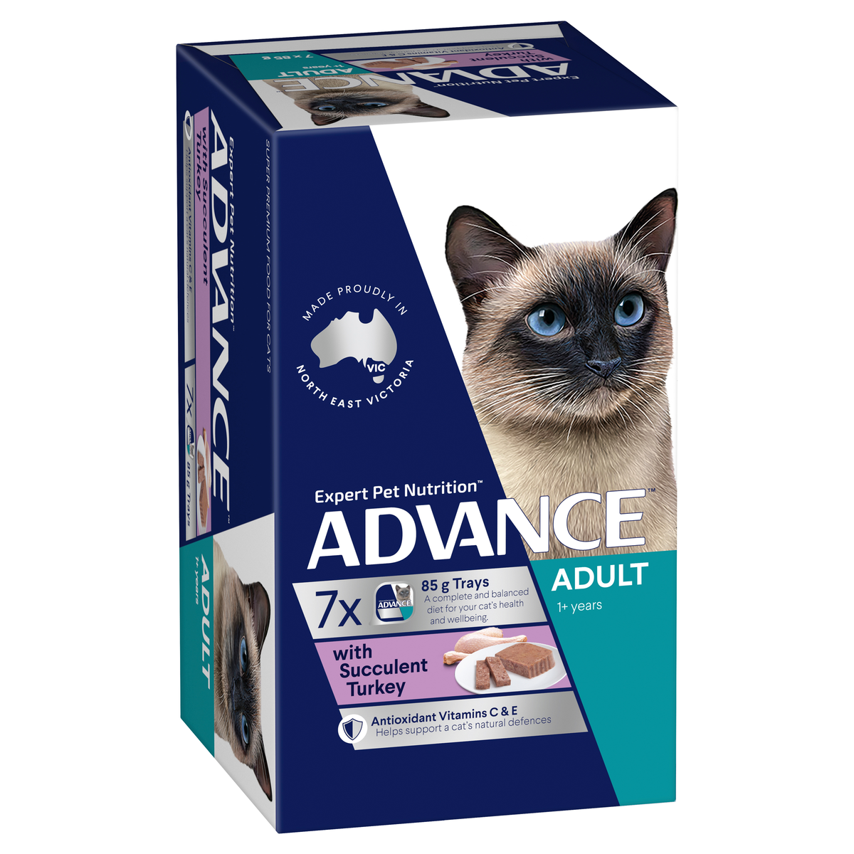 Advance Adult Succulent Turkey Trays Wet Cat Food