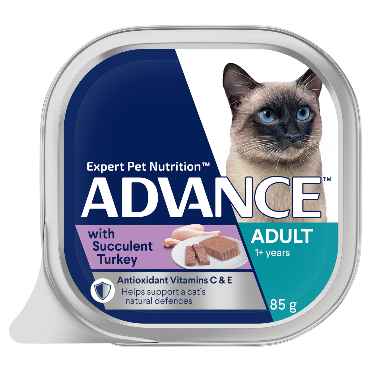 Advance Adult Succulent Turkey Trays Wet Cat Food