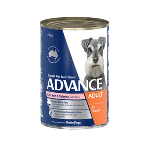Advance Dog Adult All Breed Chicken and Salmon with Rice Wet Dog Food 410g