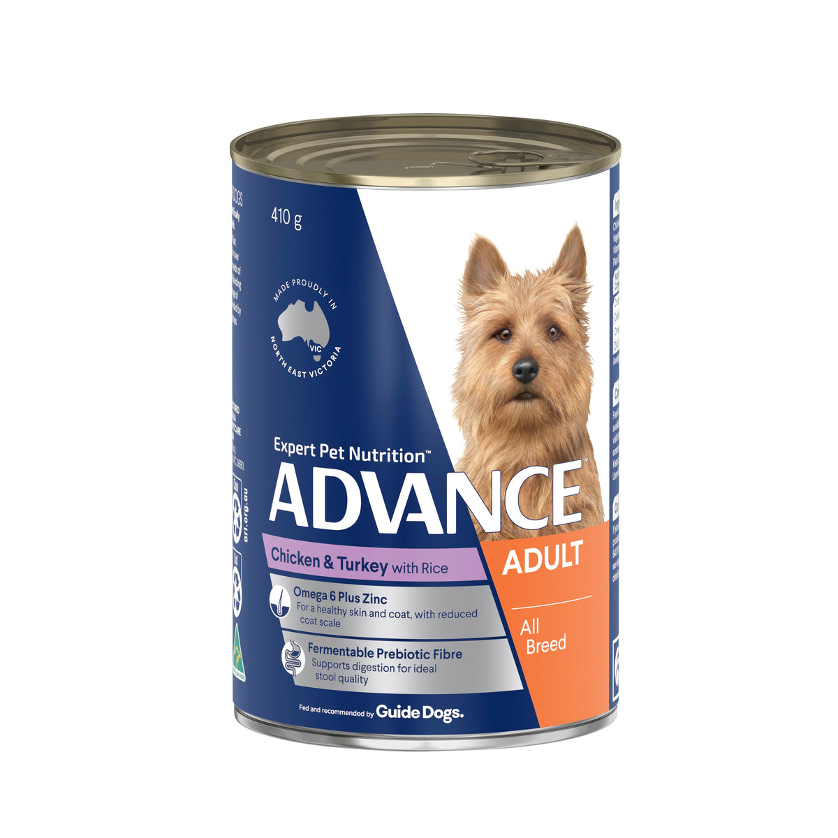 Advance Dog Adult All Breed Chicken and Turkey with Rice Wet Dog Food 410g