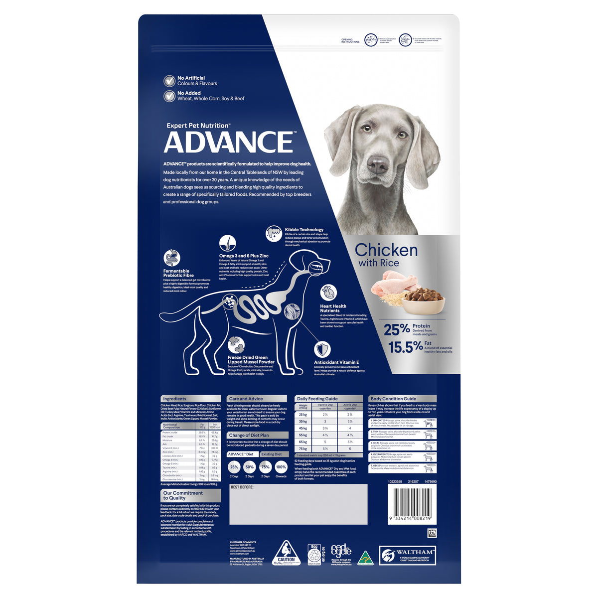 Advance Dog Adult Large Breed Chicken with Rice Dry Dog Food