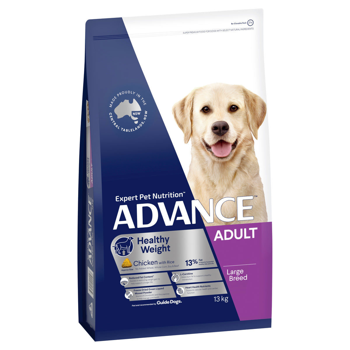 Advance Dog Adult Large Breed Healthy Weight Chicken with Rice Dry Dog Food
