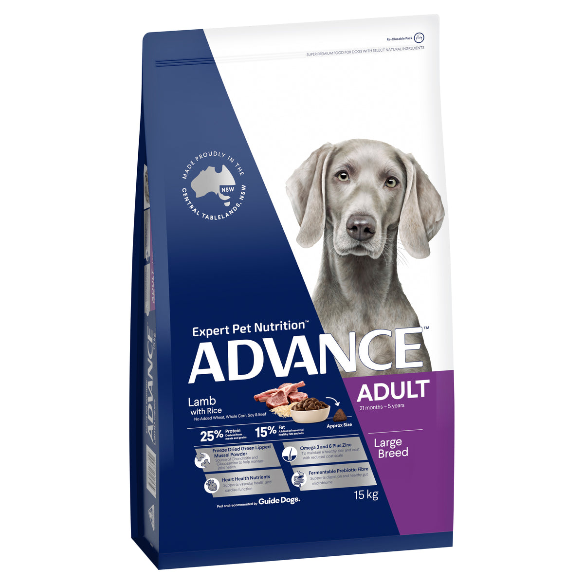 Advance Dog Adult Large Breed Lamb with Rice Dry Dog Food