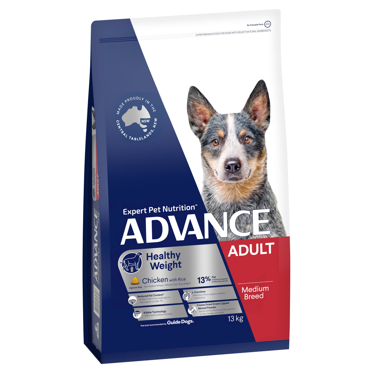 Advance Dog Adult Medium Breed Healthy Weight Chicken with Rice Dry Dog Food
