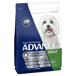 Advance Dog Adult Small Breed Triple Action Dental Care Chicken with Rice Dry Dog Food