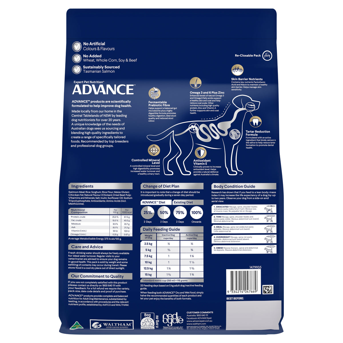 Advance Dog Small Terrier Ocean Fish with Rice Dry Dog Food