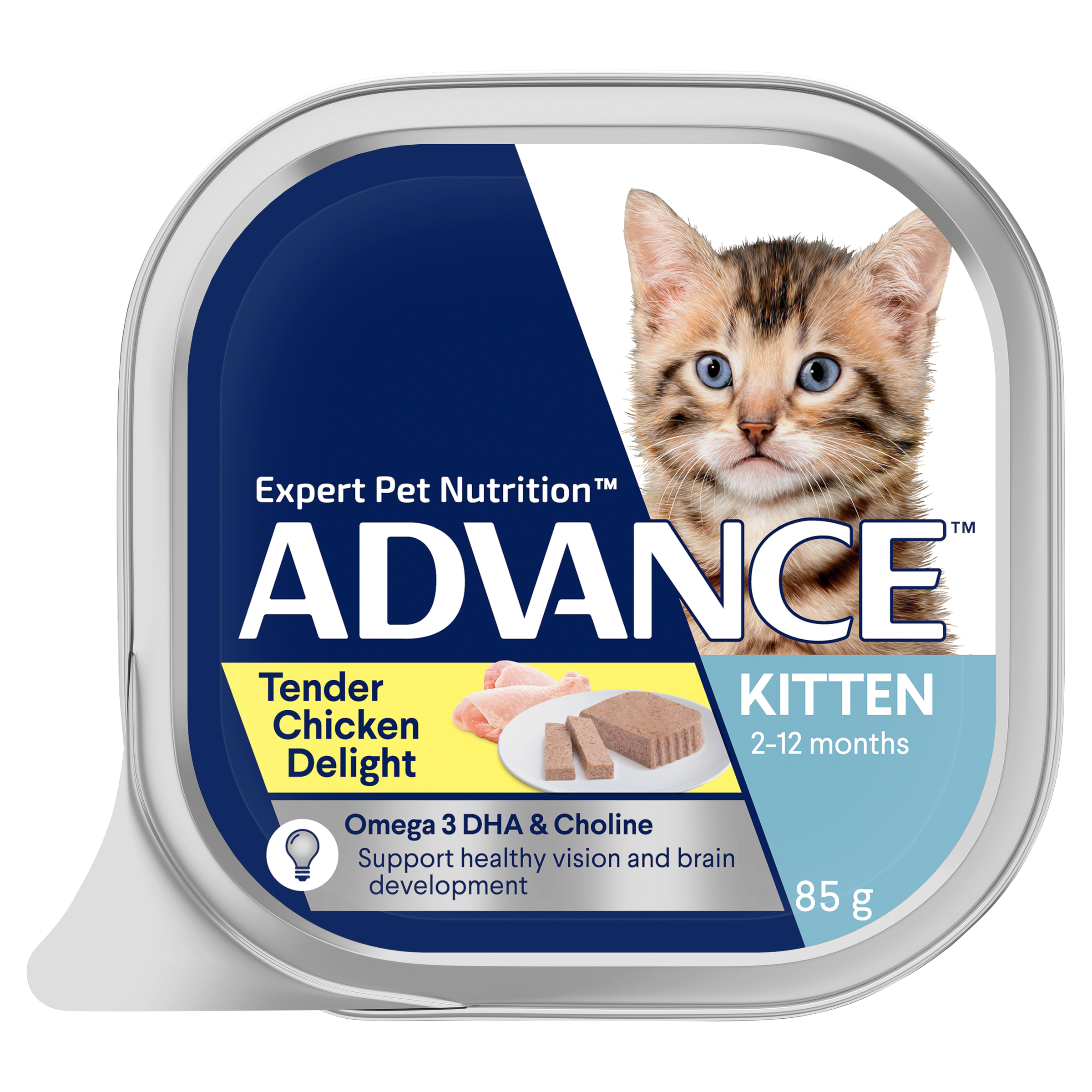 Advance Kitten Chicken Delight Trays Wet Cat Food Brookies Rural