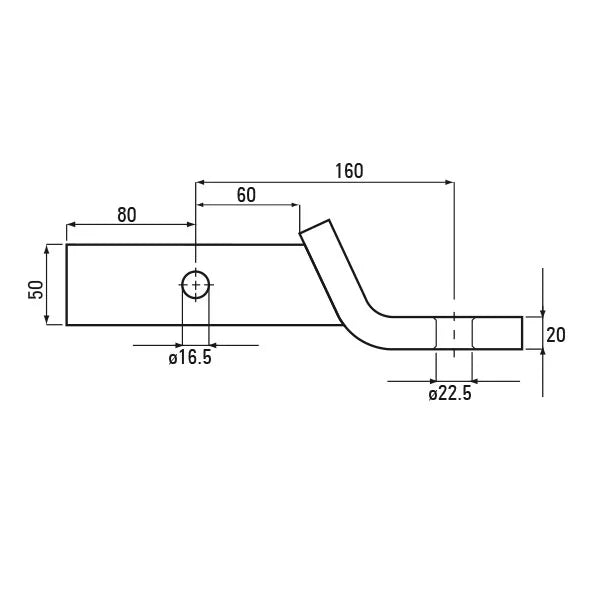 Ark Tow Ball Mount with 3.5t 50mm Tow Ball