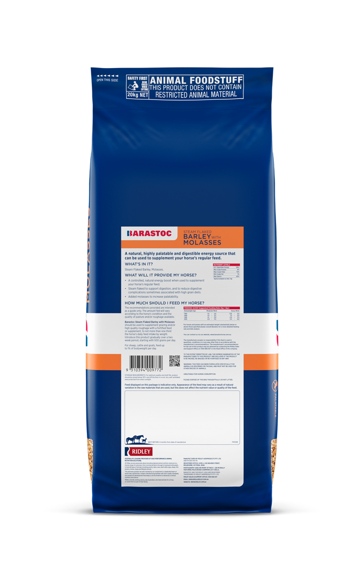 Barastoc Steamflake Molassed Barley
