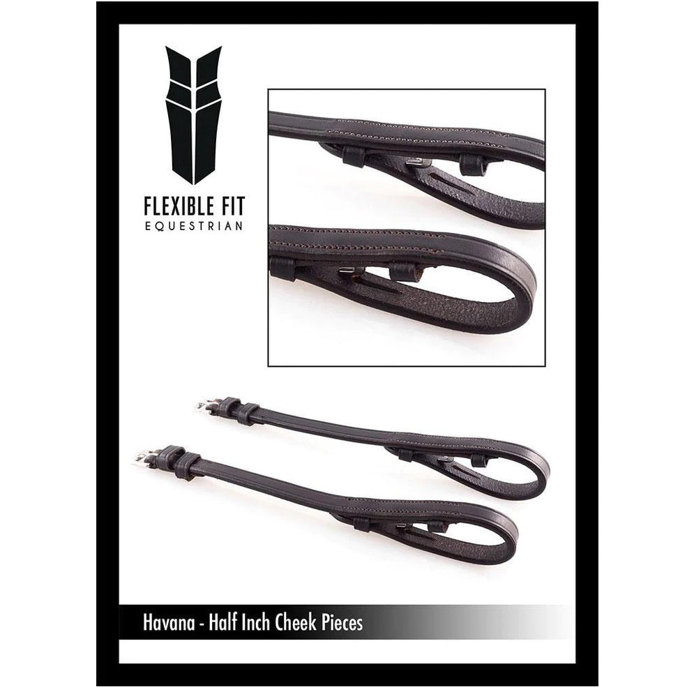 Flexible Fit Equestrian Billet 4/8 Cheekpieces