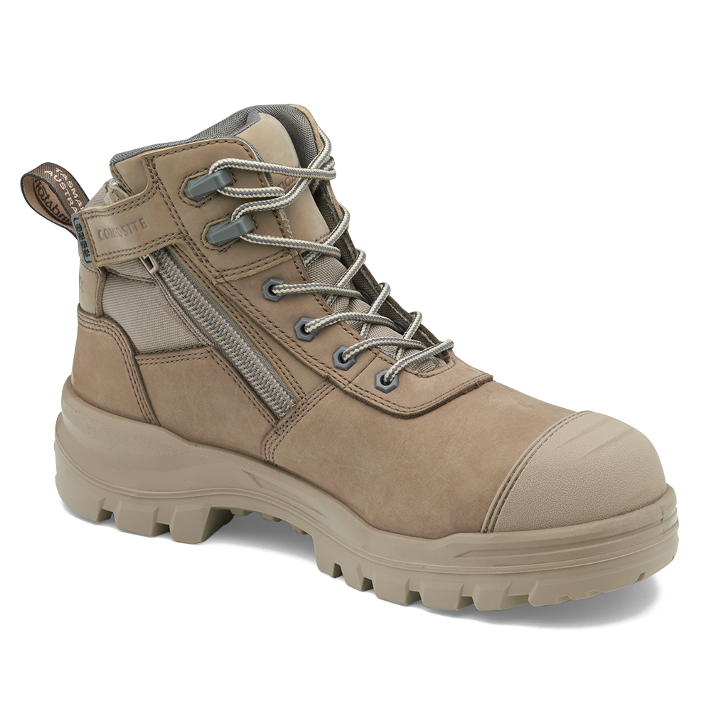 Blundstone 8553 Mens Rotoflex Mid Zip Side Safety Boot Brookies