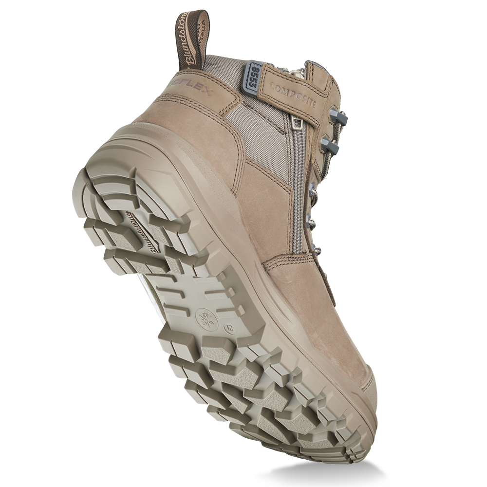 Blundstone Work Safety Boots Rotoflex 8553 Stone Nubuck