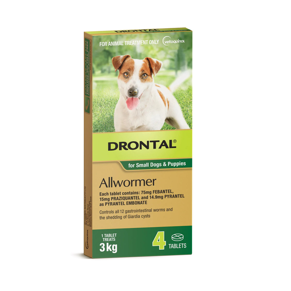 Drontal Allwormer Tablets 3kg Small Dogs & Puppies