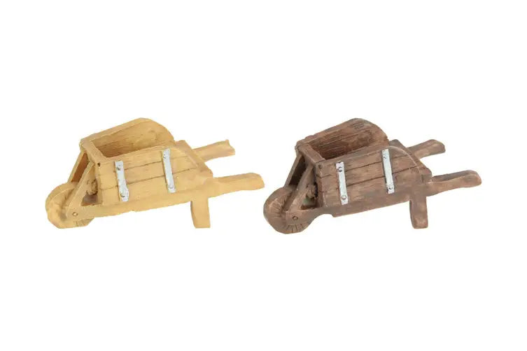 Fairy Garden Wheel Barrow 2 Asstd - 8cm