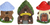 Fairy Garden House Asstd - 10cm