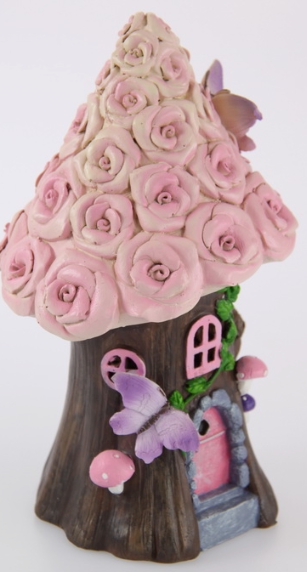 Fairy Garden Rose House - 19cm