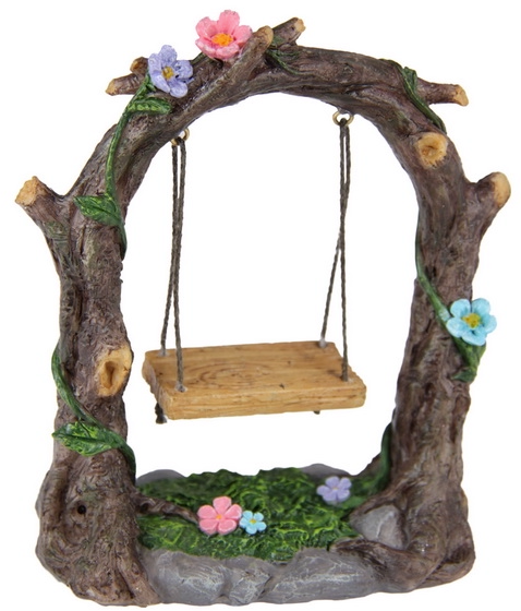 Fairy Garden Swing Set with Seat - 11cm