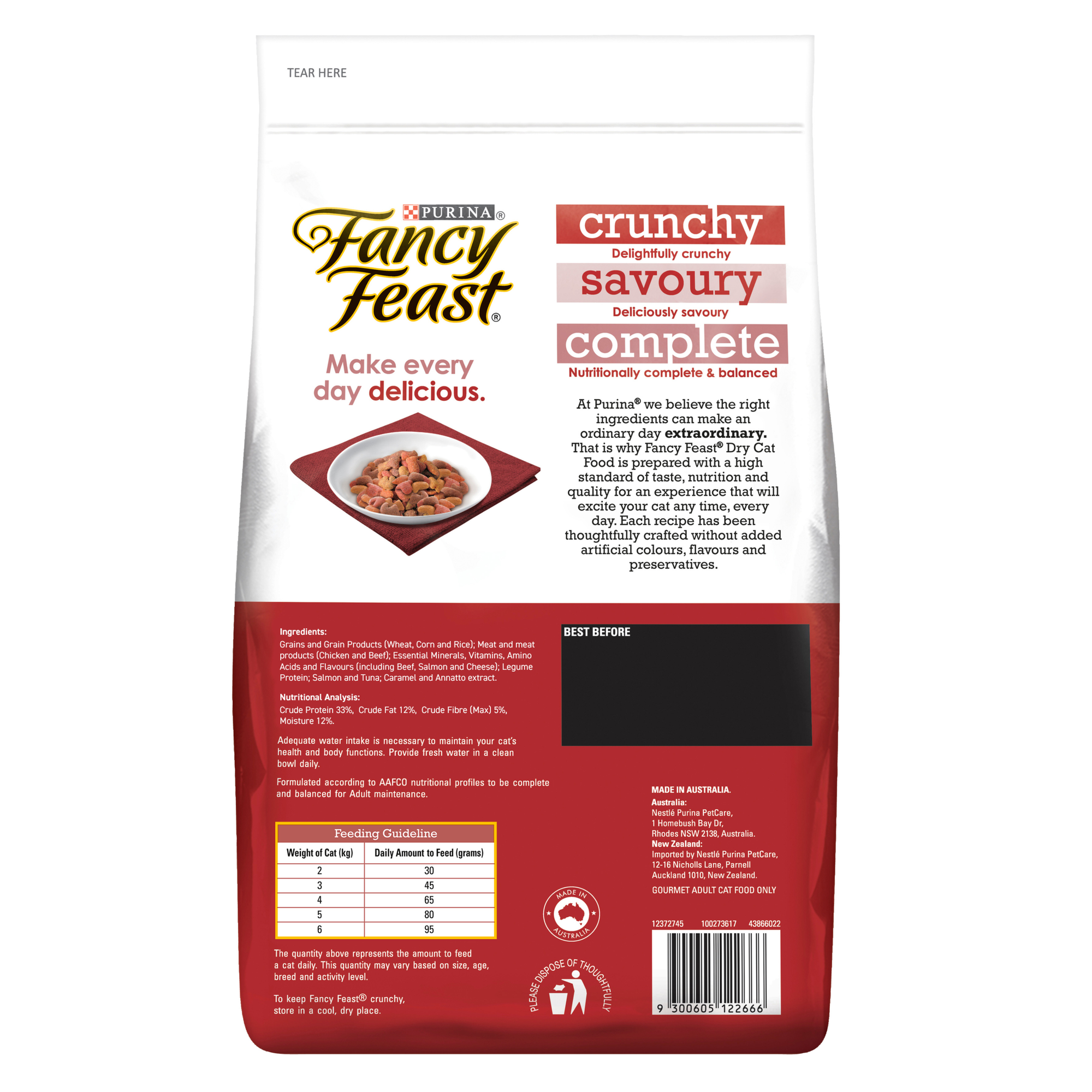 Fancy Feast Beef Salmon and Cheese Dry Cat Food