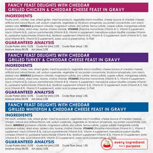 Fancy Feast Variety Delights with Cheddar Grilled Collection Wet Cat Food