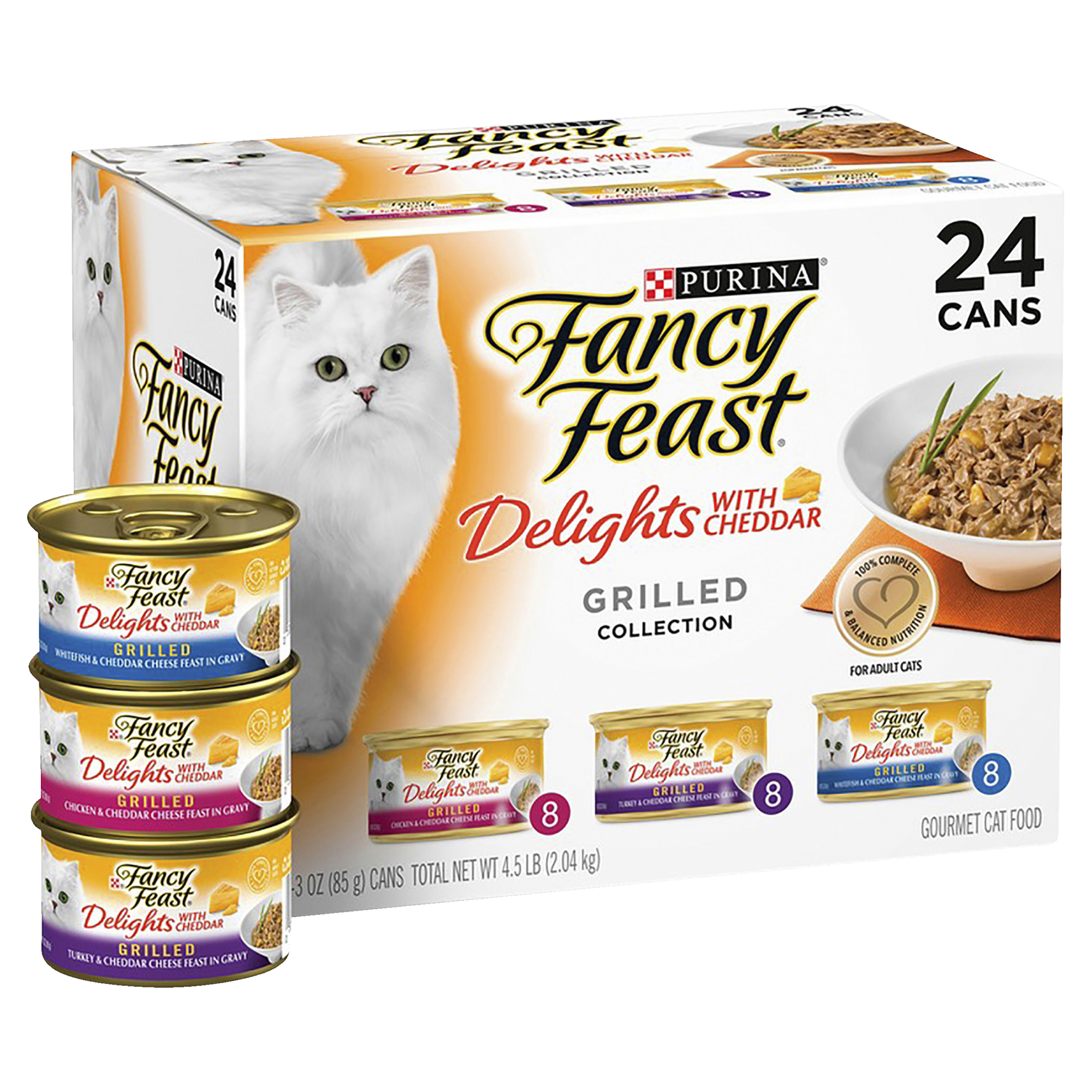 Fancy Feast Variety Delights with Cheddar Grilled Collection Wet Cat Food