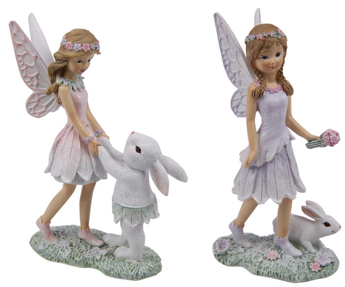 Forest Fairy with Rabbit Asstd - 16cm