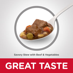 Hills Science Diet Adult 7+ Savory Stew Beef Wet Dog Food
