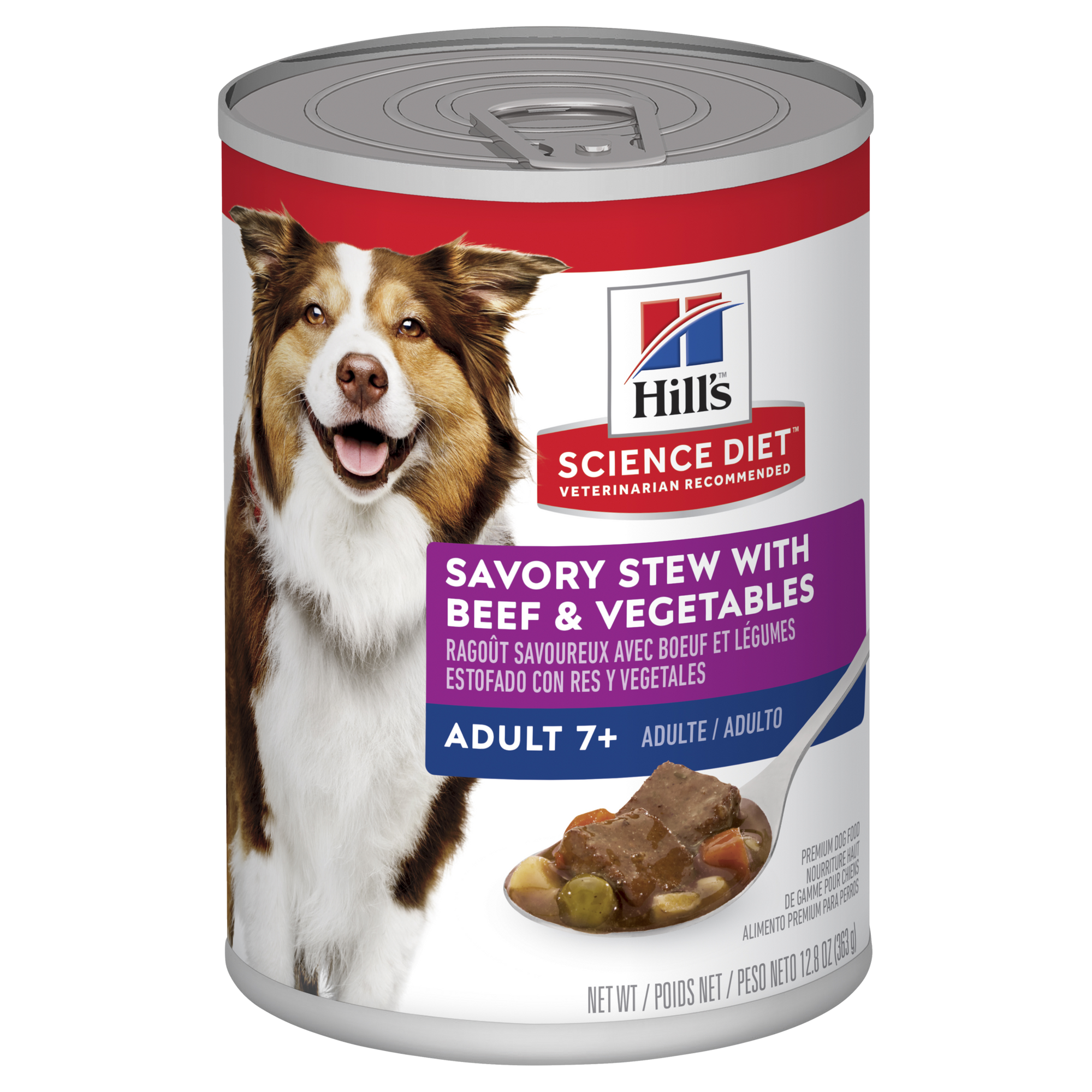 Hills Science Diet Adult 7+ Savory Stew Beef and Vegetable Canned Dog Food