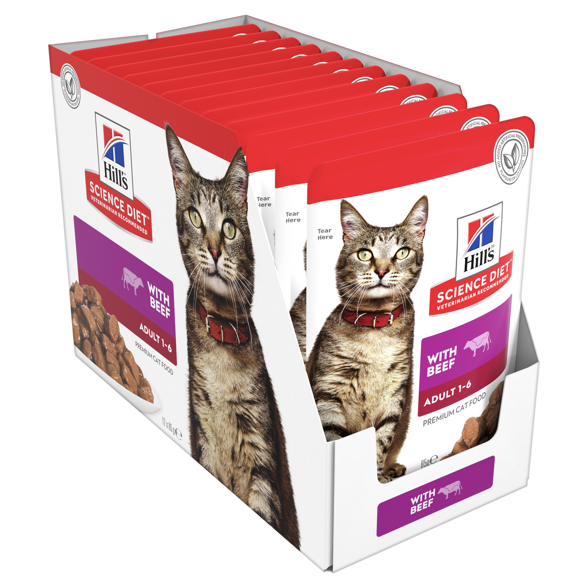 Hills Science Diet Adult Beef Pouch Wet Cat Food