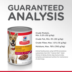 Hills Science Diet Adult Chicken and Barley Wet Dog Food