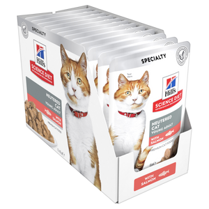 Hills Science Diet Adult Neutered Cat Salmon Pouch Wet Cat Food