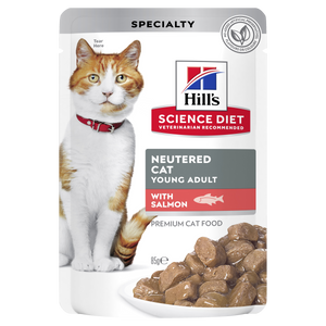 Hills Science Diet Adult Neutered Cat Salmon Pouch Wet Cat Food