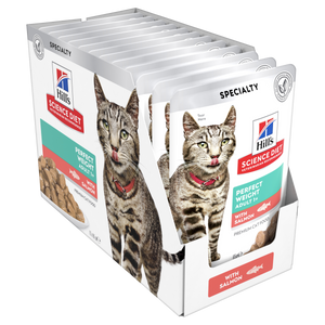 Hills Science Diet Adult Perfect Weight Salmon Pouch Wet Cat Food