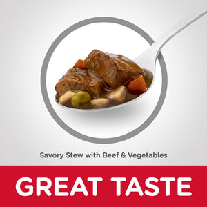 Hills Science Diet Adult Savory Stew Beef Wet Dog Food