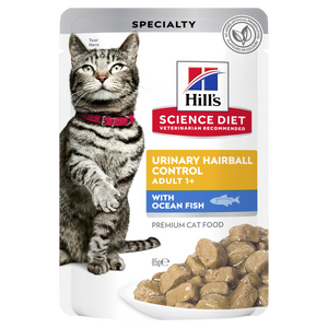 Hills Science Diet Adult Urinary Health & Hairball Control Ocean Fish Pouch Wet Cat Food