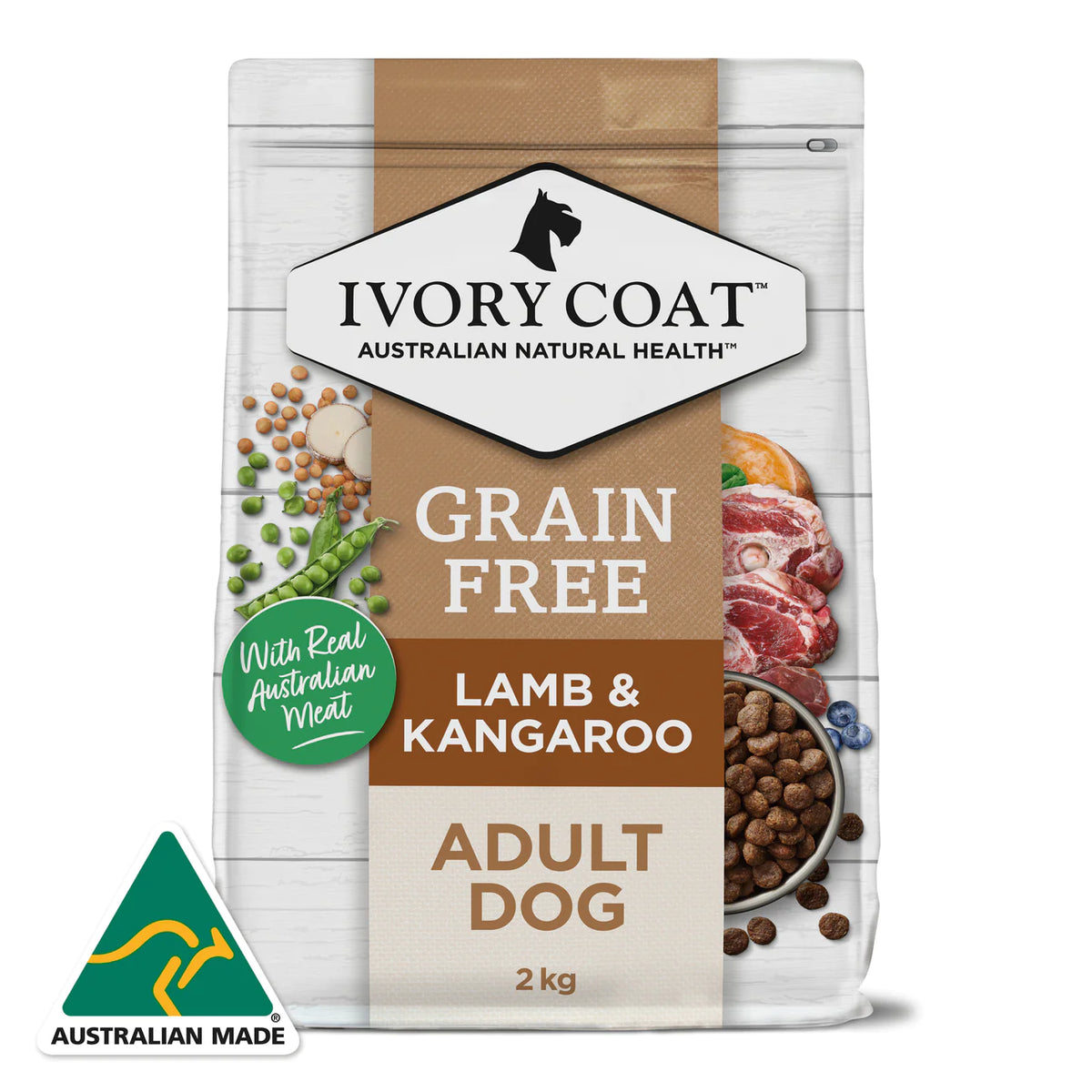 Ivory Coat Grain Free Adult Lamb And Kangaroo Dry Dog Food