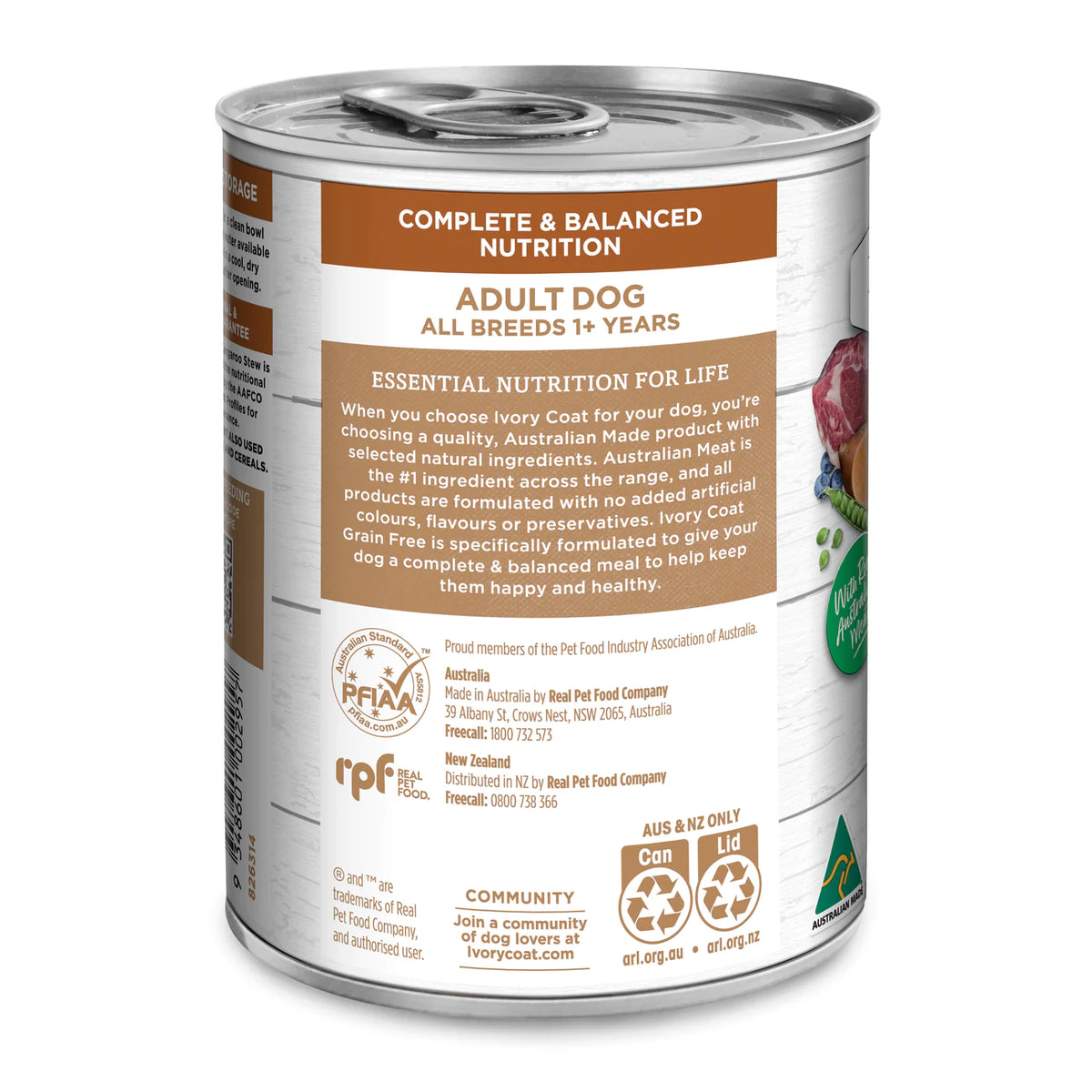 Ivory Coat Grain Free Lamb and Kangaroo Stew Wet Dog Food