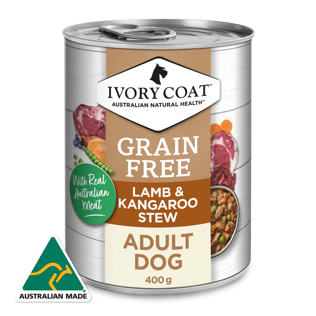 Ivory Coat Grain Free Lamb and Kangaroo Stew Wet Dog Food
