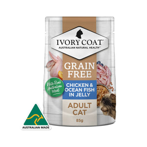 Ivory Coat Grain Free Adult Cat Chicken and Ocean Fish in Jelly Wet Cat Food