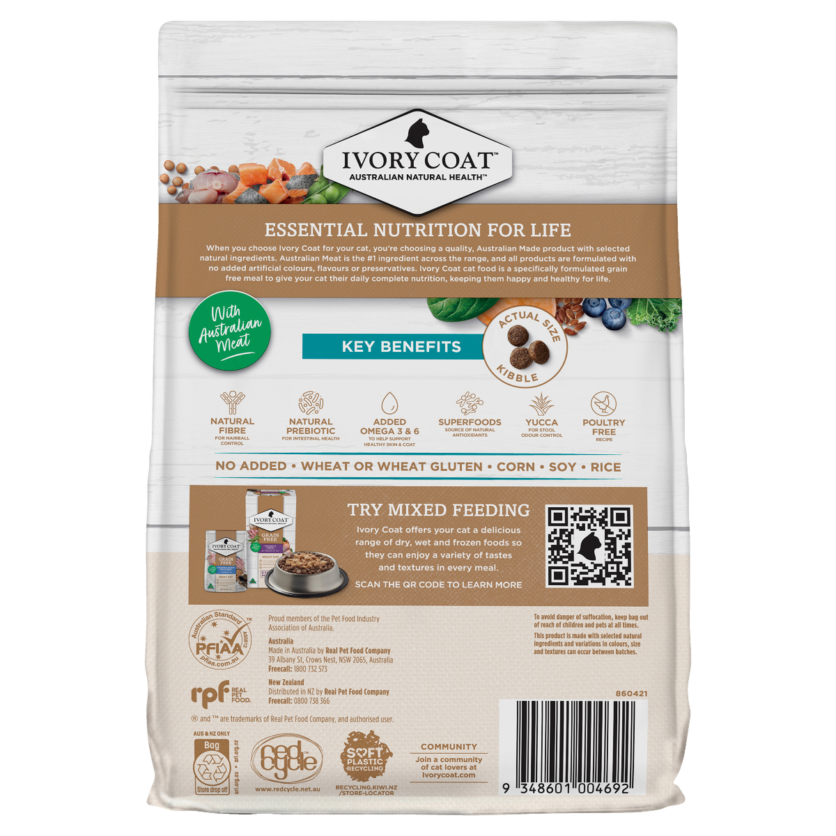 Ivory Coat Grain Free Adult Cat Ocean Fish and Salmon Dry Food