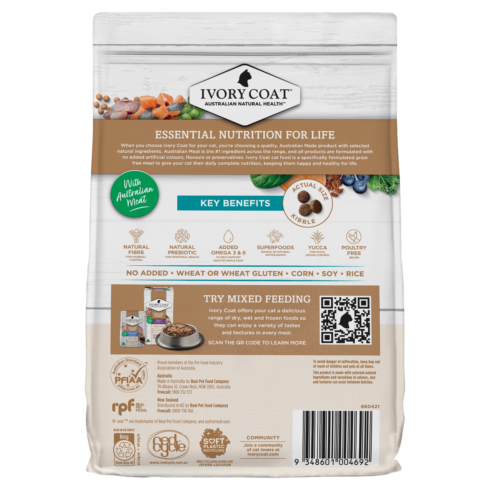 Ivory Coat Grain Free Adult Cat Ocean Fish and Salmon Dry Cat Food