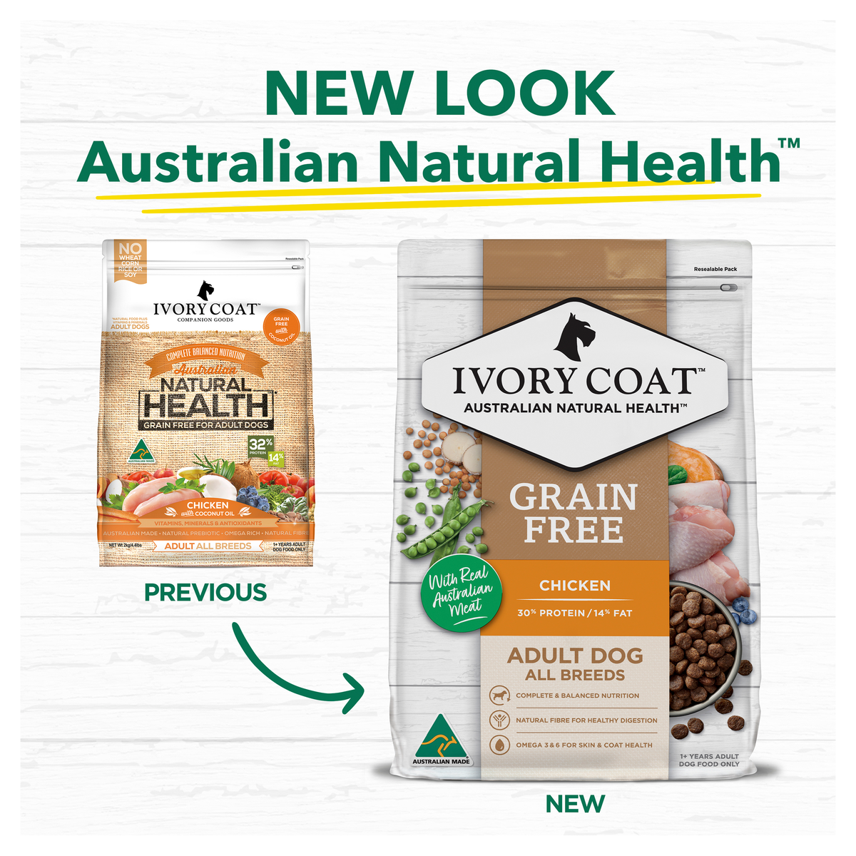 Ivory Coat Grain Free Adult Chicken with Coconut Oil Dry Dog Food