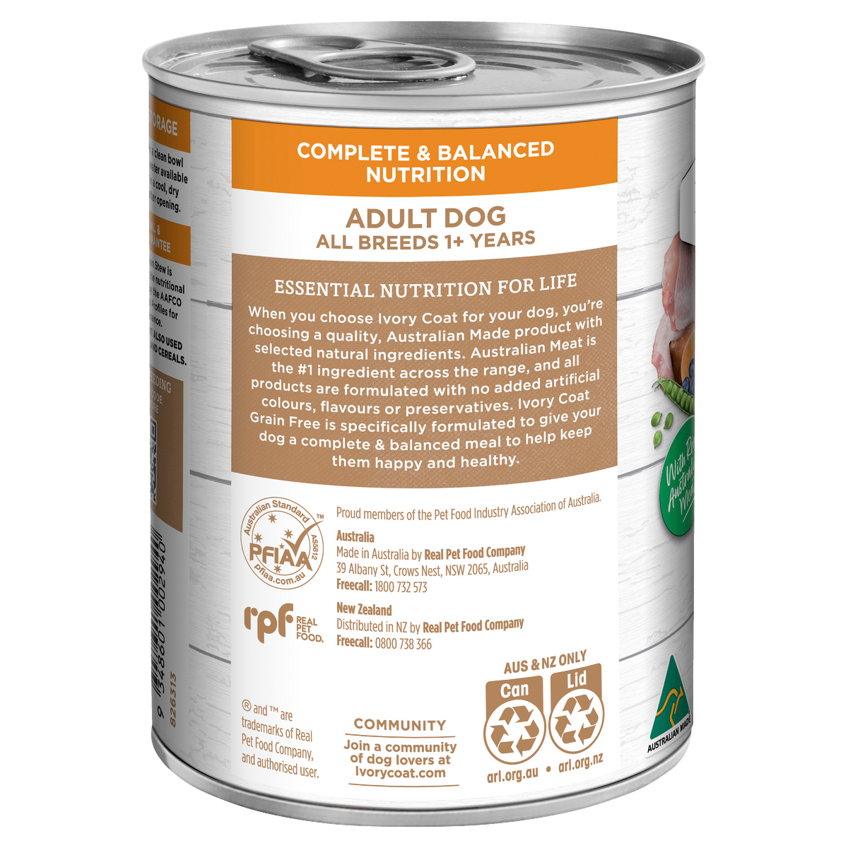 Ivory Coat Grain Free Chicken Stew with Coconut Oil Wet Dog Food