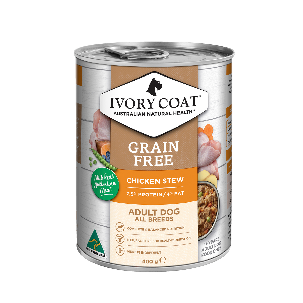 Ivory Coat Grain Free Chicken Stew with Coconut Oil Wet Dog Food